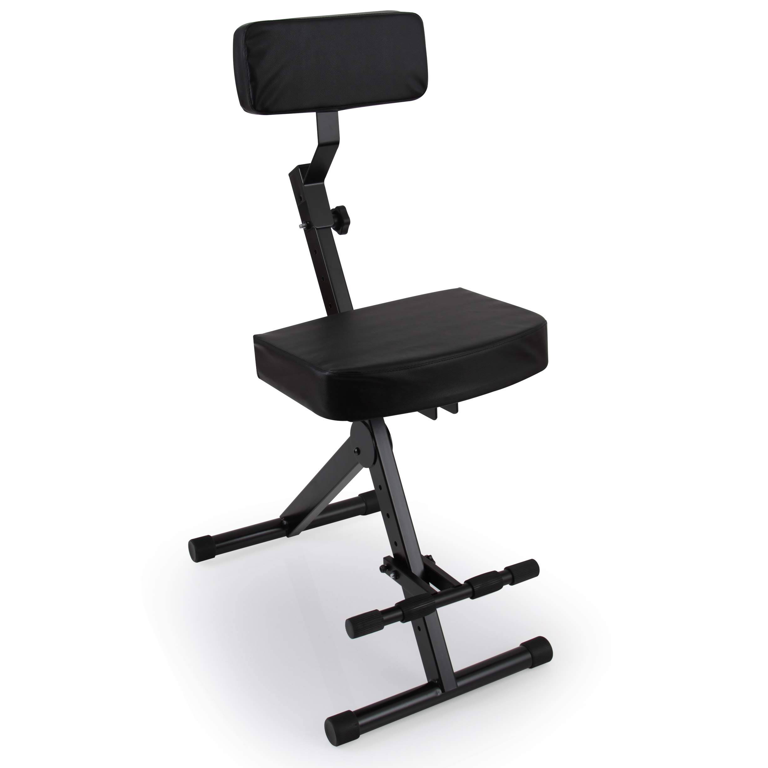 Pyle PKST70 – Musician Performer Chair Seat Stool, Durable, Portable, Adjustable