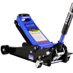 CQSXDA Floor Jack, 4 Ton Low Profile Floor Jack, Heavy-Duty Steel Racing Floor Jack with dual Piston Quick Lift Pump, Floor Jack Lifting Range 4-21