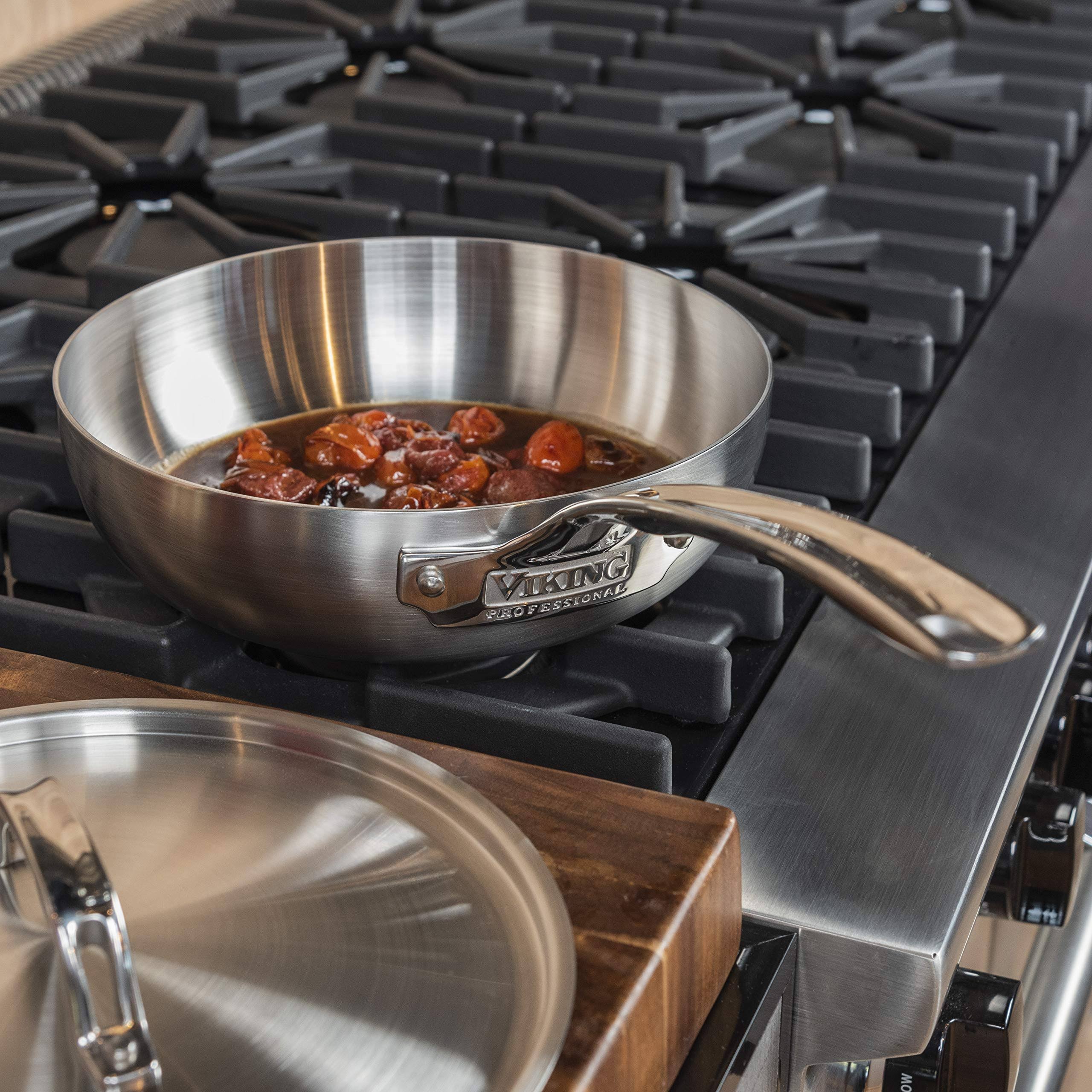 Viking Professional 5-Ply 3-Quart Stainless Steel Saucier - Image 5