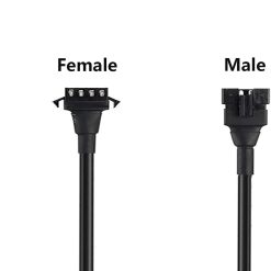 Alternative view of 4pcs 5-Feet Extension Cable Cords,SM 4-PIN Locking Connector 60in/150cm Length Wire for Underglow 5050-SMD RGB LED NEON Strip Light Kits on Motorcycle Golf Cart ATV EXT-5FT