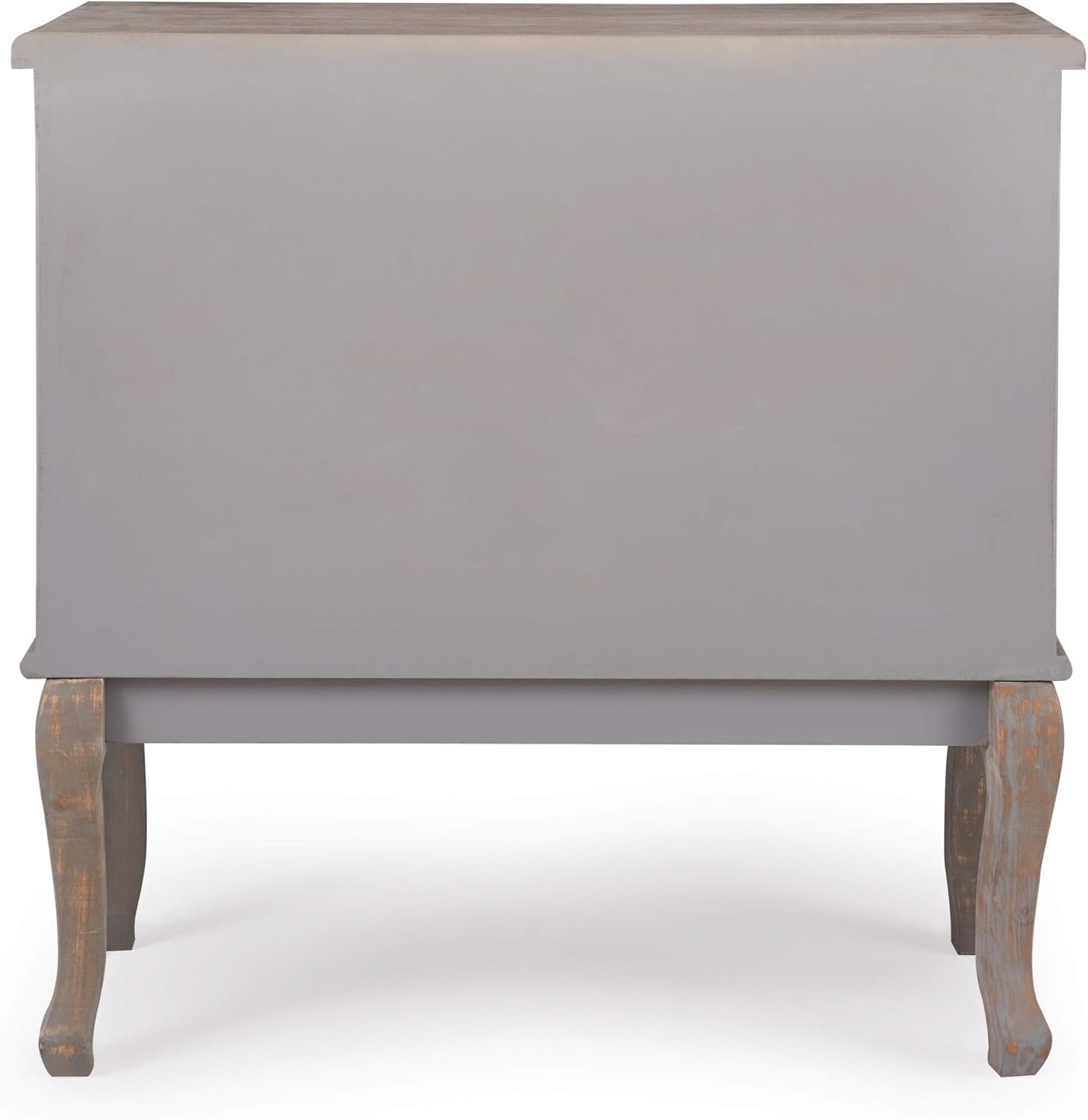 ClickDecor Thomas Antique Country Style Dresser Chest with 3 Drawers, Weathered Wood Nightstand Living Room Accent Furniture, Black Ring Handle, Curved Legs, Gray - Image 16
