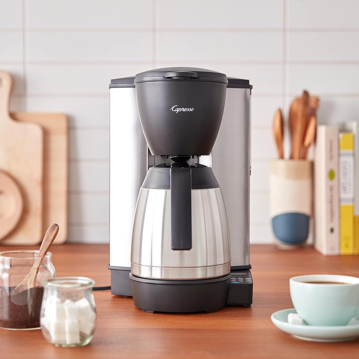 Capresso 485.05 MT600 Plus 10-Cup Programmable Coffee Maker with Thermal Carafe,Black - Image 5