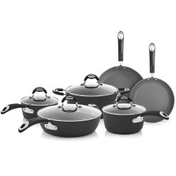 Alternative view of Bialetti Impact 10-Piece Black Nonstick Cookware Set
