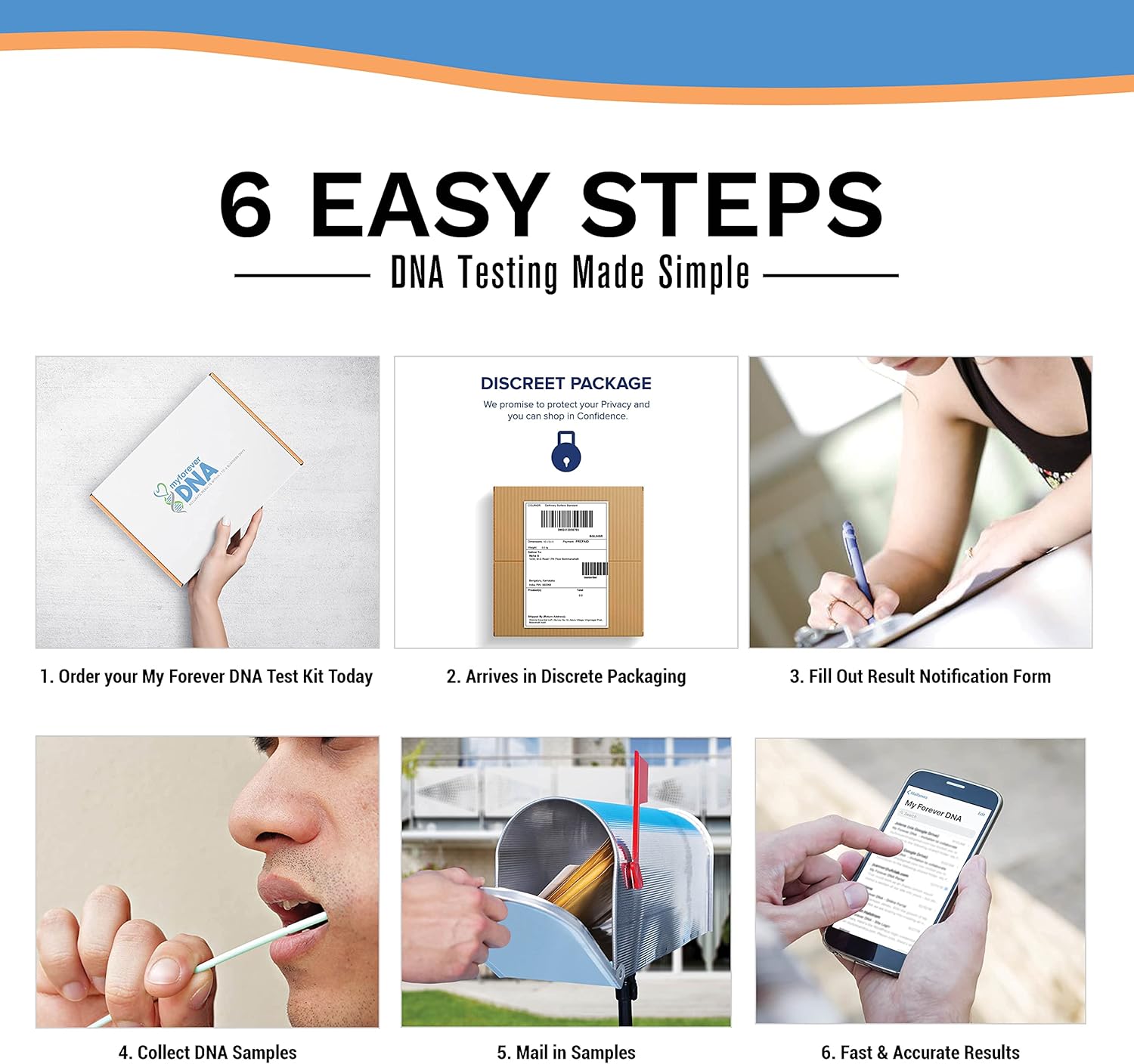 My Forever DNA – Sibling DNA Test KIT Includes All Lab Fees & Shipping to Lab 46 (Genetic) DNA Marker Test Accurate & Confidential - Image 3