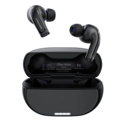 Olive Union Pro 2 in 1 Hearing and Bluetooth Music Aids – Voice Enhancing Aid and Noise Cancelling Hearing Amplifiers for Seniors and Adults – Rechargeable Hearing Amplifier with up to Combined 18 Hours of Use (Black)