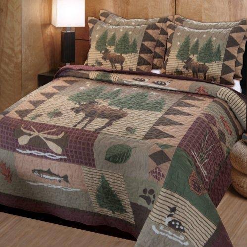 Greenland Home Moose Lodge Quilt Set King