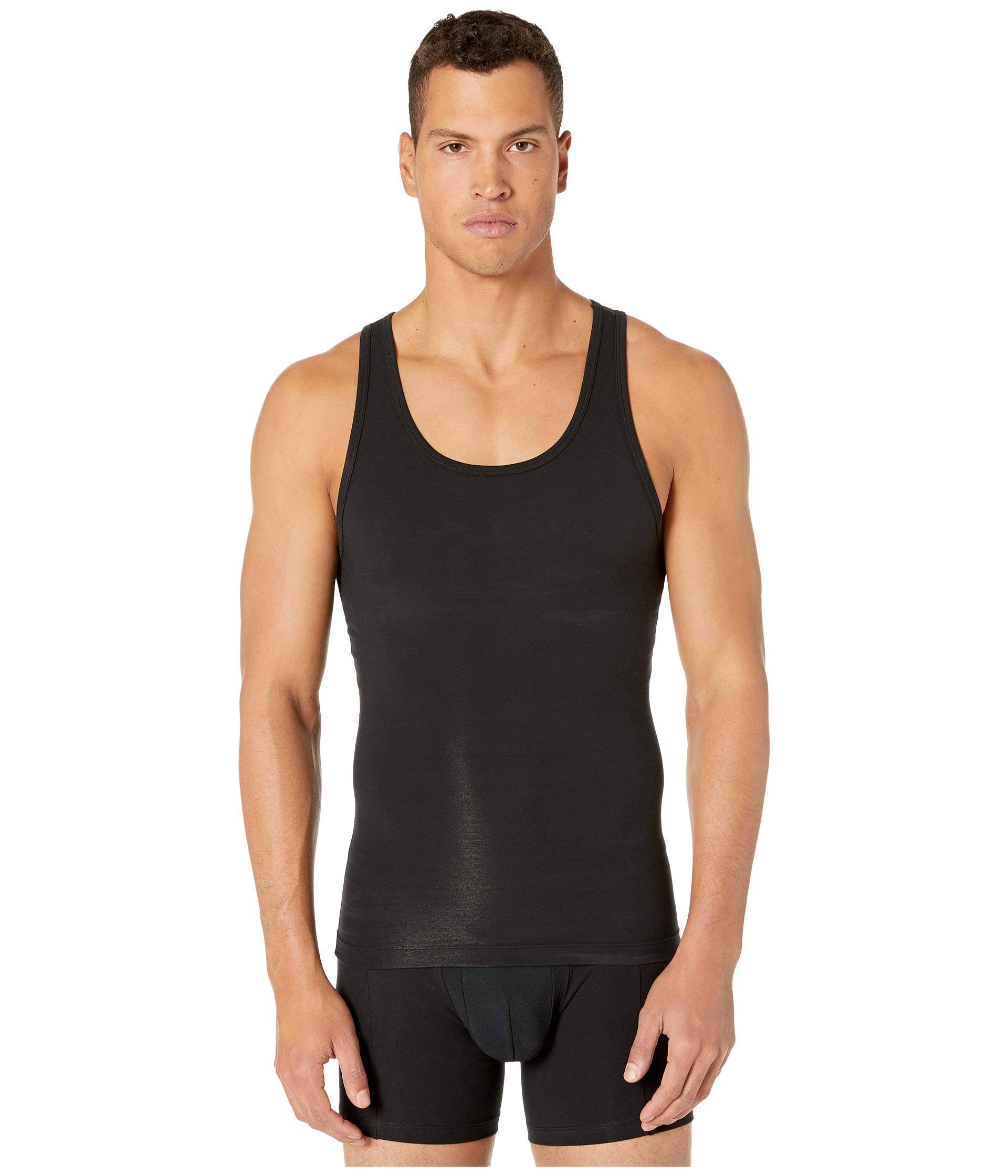 Spanx Cotton Compression Tank, L, Black