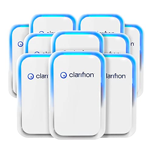 Clarifion – Negative Ion Generator with Highest Output (10 Pack) Filterless Mobile Ionizer & Travel Air Purifier, Plug in, Eliminates: Pollutants, Allergens, Germs, Smoke, Bacteria, Pet Dander & More