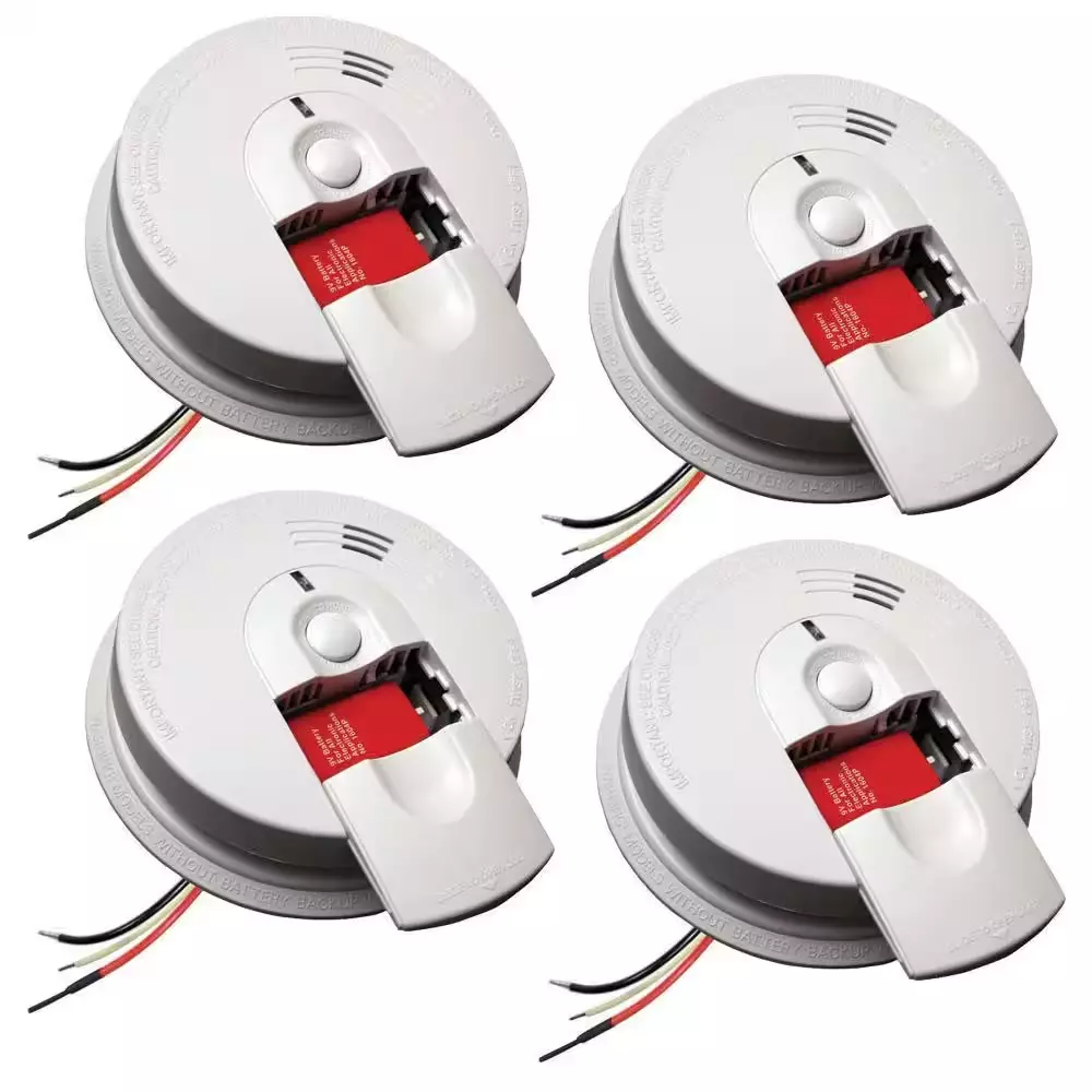 2025 Firex 4-Pack Hardwired Smoke Detector with Ionization Sensor - Image 2