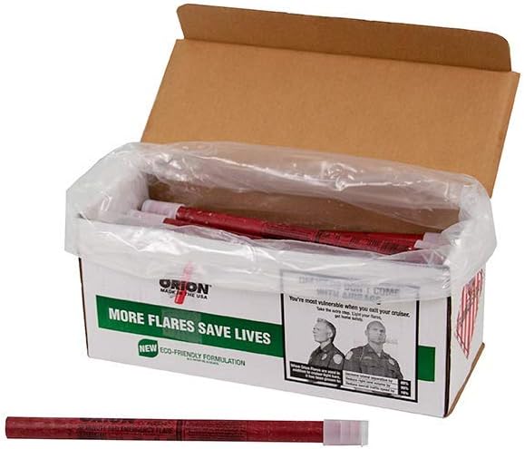 Orion Road Safety Flare (36 Pack), Waxed, for Highway & Roadside Safety (30 Minute, No Stand)