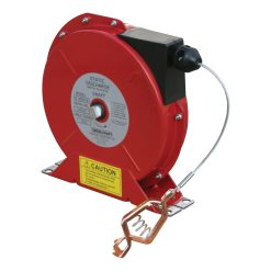 Reelcraft G 3050 N Spring Retractable Grounding Reel, 50&, Nylon Coated Cable