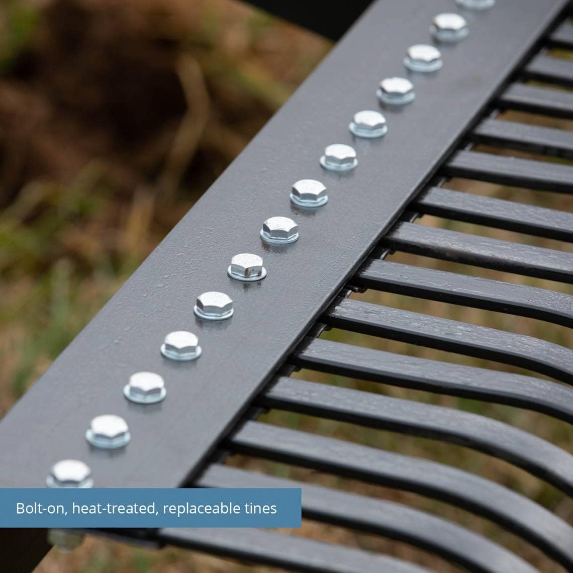 Titan Attachments 6 Landscape Rake for Compact Tractors, Quick Hitch Compatible - Image 6