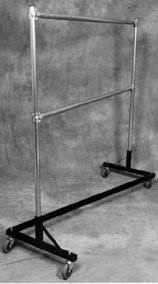 Heavy Duty Z-Rack 5 ft. Double Rail Garment Rack Orange - Image 2