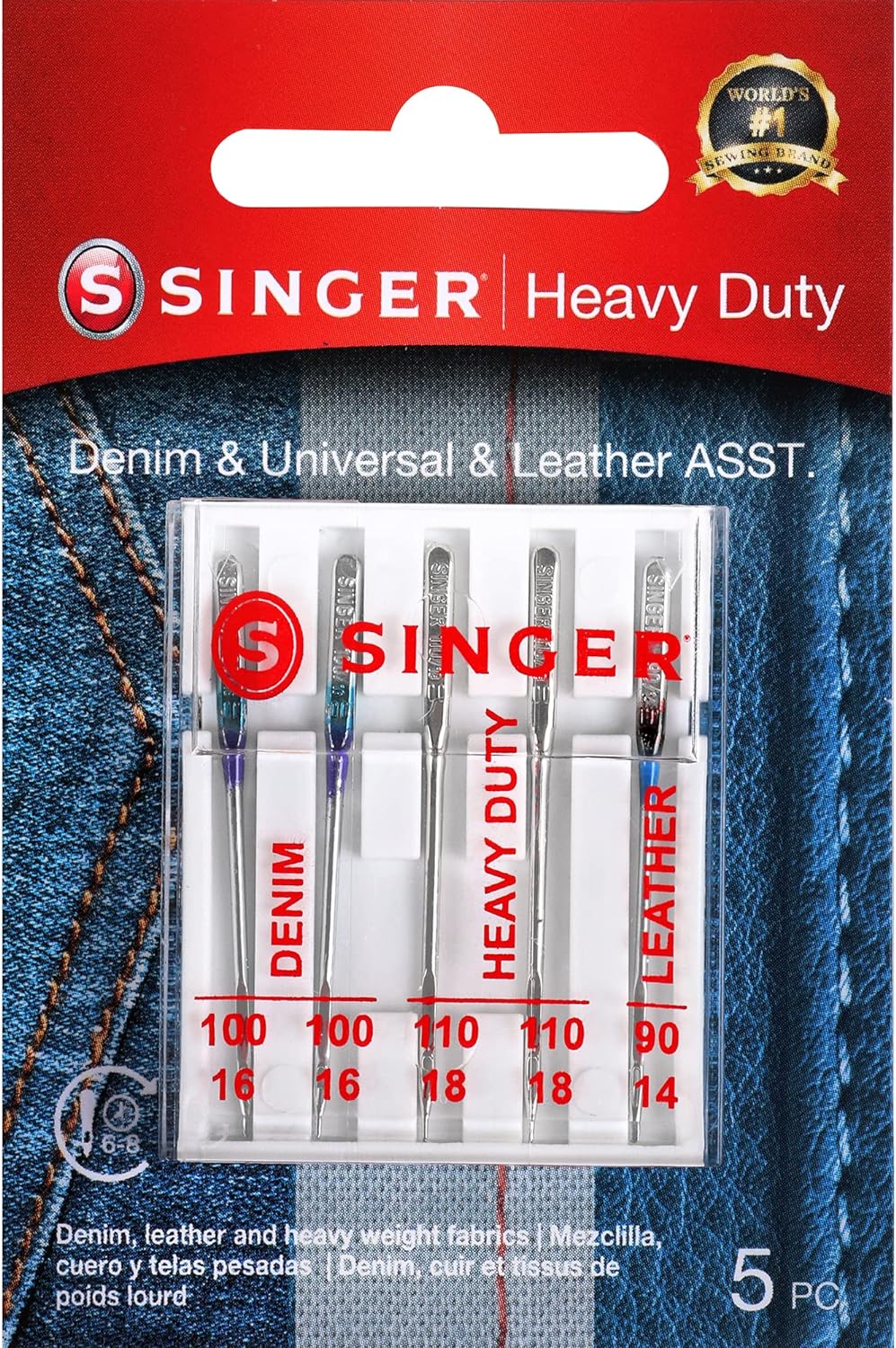 SINGER Sewing 4432 Heavy Duty Extra-High Speed Sewing Machine with Metal Frame and Stainless Steel Bedplate & Universal Heavy Duty Machine Needles -5/Pkg - Image 5