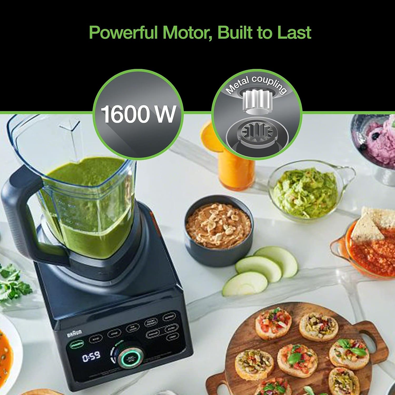 Braun JB9041BK TriForce Power Blender with Smoothie2Go, Black - Image 5