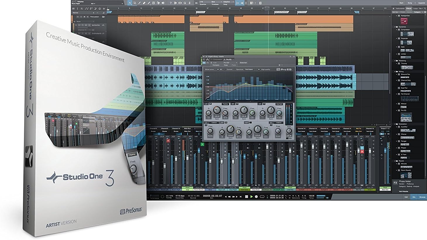 PreSonus AudioBox 96 Audio Interface (May Vary Blue or Black) Full Studio Bundle with Studio One Artist Software Pack with Eris 4.5 BT Pair Studio Bluetooth Monitors and 1/4?? Instrument Cable - Image 11
