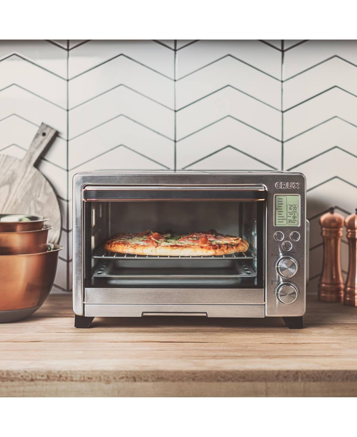 Crux 6 Slice Digital Air Frying Toaster Oven - Image 5